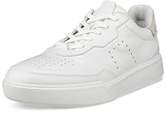 ECCO Street Court Lace sneakers för män, Vit skugga vit 539814 52292, 41 EU