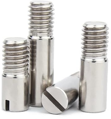 BCOMFY 4/5 PZ M2.5 Intaglio Cilindrico Perno Spina Filettatura Esterna Perno di Posizionamento in Acciaio Inox 304(10mm (5pcs))