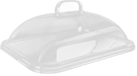 Splatter Cover for Food, Serving Dish Covers Acrylic Microwave Splatter Cover Transparent Plate Covers Rectangle Shape Clear Microwave Cover Bakeware Dish Cover for Kitchen (Small)
