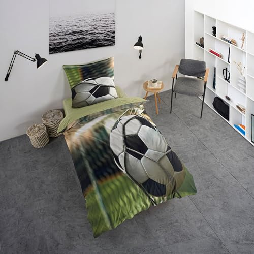 KK SHOPPING Versandhandel Klaus Kolodzie Football Goal Bed Linen 135 x 200 cm 100% Cotton