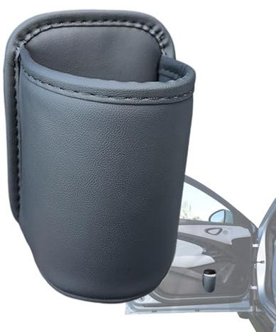 Car Side Door Leather Cup Holder Seam Pocket Storage Organizer With Water Bottle Holder for Back Seat Drinks
