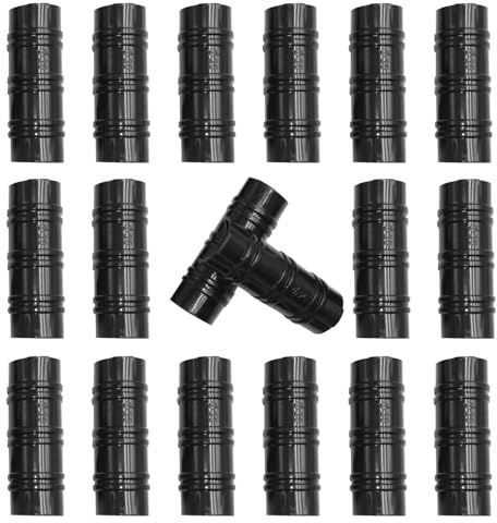 LOLEDE 60PCS Greenhouse Clips, 1 Inch Greenhouse Clamps, Gardening and Farming Tube Clips, ABS Plastic Clamps for PVC Pipe, Greenhouse Film, Sunshade Nets & Row Covers (Black)