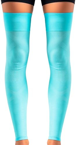 SLIMCELL PRO Banda de Rodilla Larga Deportiva Anti UV Unisex - Calzas de Compresión, Medias de Compresión Graduada Sin Pie, Calzas de Compresión, Polpaccera de Compresión Hombre y Mujer - Hecho en