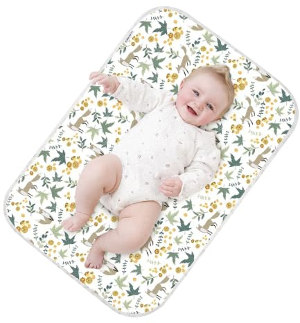 Baby Diaper Changing Pad, 31.5 x 21.5 Extra Large Portable Changing Mat | Waterproof Absorbent, Reusable Changing Pad Liner for Travel or at Home Use(Fox)