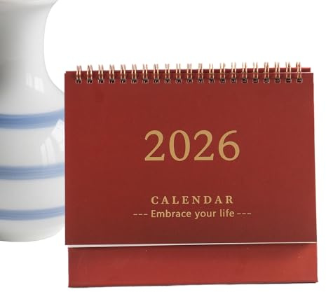 Schreibtischkalender 2025-2026 | Jahreskalender aus Papier 2026 für den Schreibtisch, täglicher Organizer für Termine, Geburtstage, Feiertage, Studenten, Lehrer, Zuhause, Büro