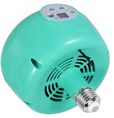 GANAZONO Temperaturgesteuerte Brutlampe für Hühnerzucht, Grün | 1 Stück, Kunststoff und Metall, für Vögel und Reptilien, ohne Lichtabgabe, Hohe Wärmeleistung