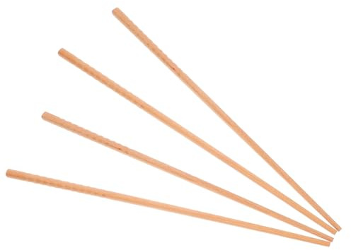 TOYANDONA 2 pares Palillos de Madera Largos para Cocina de Unidades Resistentes para Freír Olla Caliente y Hot Pot Diseño Alargado para Evitar Quemaduras Utensilios Multifunción para Hogar