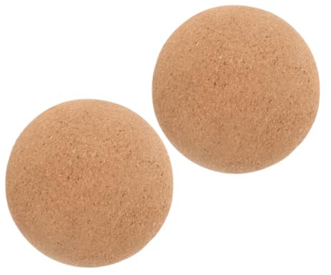 Korkmassageball 2 Stück Kork für Handmassage und Muskelentspannung | Beige, für Finger und Hüften, Zuhause und Fitness, Tiefes Kompressionsgefühl, Rollender Ball