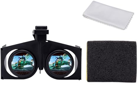 Virtual-Reality-Brille – Zusammenklappbare Tragbare 3D-Brille, Kompaktes Mini-Handy-Headset, Verstellbarer Panorama-Viewer | Leichte, Faltbare -Brille Für Smartphone-Unterhaltung Für Kinder Und E