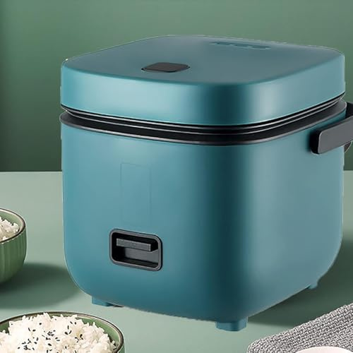 Generico Cuociriso da 1,2 L, Pentola Interna Antiaderente con Vaporiera, Cottura One-Touch, Mini Design Portatile, Adatto A Piccole Famiglie (Green,White)