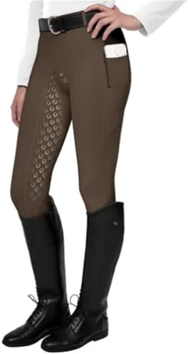 GIYXHU Ridbyxor ryttarbyxor för män och kvinnor, helt i silikon hög elasticitet rider snabbtorkande knäbyxor, Khaki, 3XL