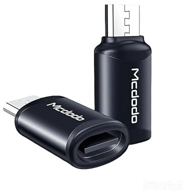 Mcdodo - Lot de 2 adaptateurs USB C vers Micro USB - Adaptateurs USB C mâle vers Micro USB femelle - Compatible avec Samsung Galaxy, LG, Huawei, téléphones portables de type C, banques d’alimentation