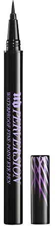 Urban Decay Perversion Waterproof Black Liquid Eyeliner - Smudge-Proof, Sweat-Proof, Transfer-Resistant, Fine-Point Eye Pen, Flexible Brush Tip, Semi-Matte Black, Precise Application, Vegan