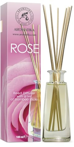 Diffuseur Parfum de Rose 100 ML - Arôme Propre & Floral - Fragrance Fraîche et Durable - Desodorisant Maison - Club - Boutique -Assainisseurs de Air - Aromathérapie