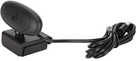 Annadue Webcam 1080P Autofokus Mit Mikrofon, Webcam USB Kamera für PC, Breitbild Webcam Tragbar mit 360 Grad Drehung, Schwarz(Schwarz)