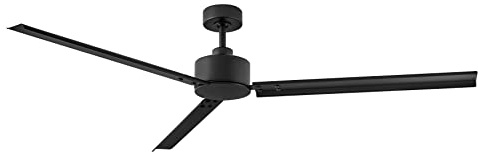Hinkley Indy 72 Indoor/Outdoor Ceiling Fan, Modern Industrial Propeller Style, 4-Speed Wall Control Unit, Safe for Wet Conditions, Matte Black Finish
