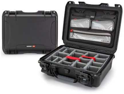 NANUK 925 Pro Photo Kit - Maleta de Transporte estanca para cámara con separadores Acolchados y Organizador en la Tapa (47,5 x 37,6 x 17,8 cm). Resistente al Polvo y a los Golpes (Negro)