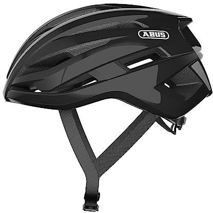 ABUS Rennradhelm StormChaser - Leichter und komfortabler Fahrradhelm für professionellen Radsport für Damen und Herren - Schwarz (shiny black), Größe S