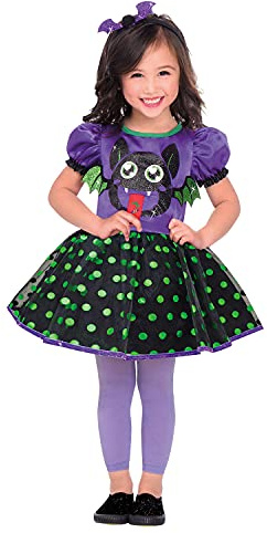Amscan 9911953 – Flickor fräcka fladdermöss klänning halloween kostym 2-3 år