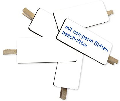 TimeTEX Whiteboard-Klammern-Set - 6-tlg. - 60 x 25 mm - zum Beschriften - 10838