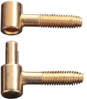 Lot de 20 paires de charnières en laiton sans vis mâles et femelles pour portes d'armoire, portes de placard.