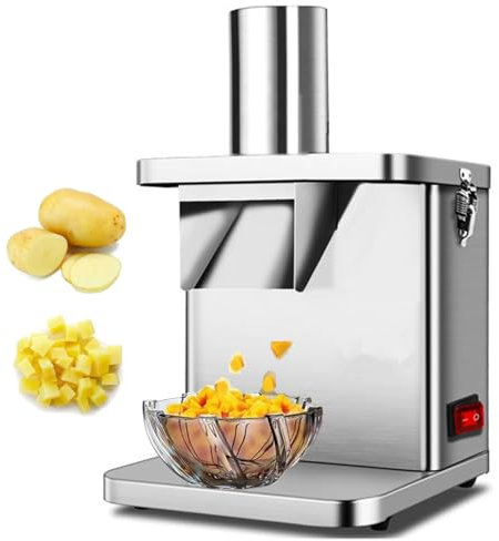 Cortadora Eléctrica De Verduras Pequeña Máquina Para Cortar En Cubitos, Picadora Automática De Cubos De Zanahorias, Cebolla Y Patata, Rápida, Eficiente Y Extraíble Para Limpieza, Ideal Para