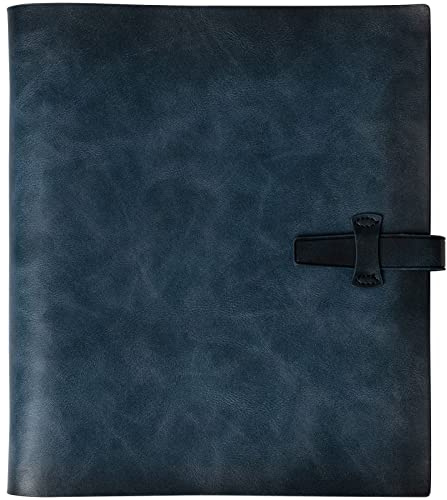 Photo Album 4x6 300 Photos,Genuine Leather Photo Albums with Writing Space with 30 Writing Paper,Travel Family Wedding Kids Graduation Ultrasound Baby Picture Album Scrapbook Photo Album（Blue）