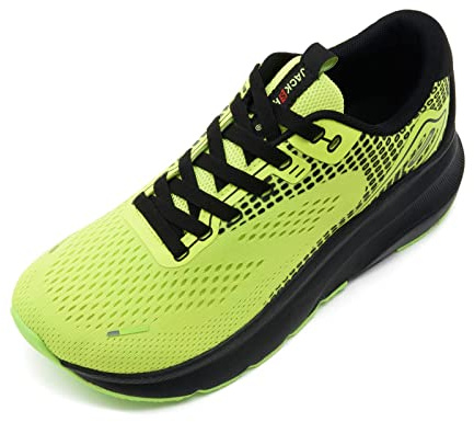 JACKSHIBO Scarpe con punta larga per uomo, scarpe con supporto dell'arco plantare, sneakers di larghezza ampia per corsa, camminata, atletica, tennis, ortopediche per fascite plantare, allenamento con
