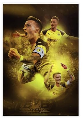 MOHTOY Fußball-Star-Poster, Marco Reus, 58 Stück, Leinwand-Poster, Schlafzimmer-Dekor, Sportlandschaft, Büro, Raumdekoration, Geschenk, ungerahmt, 30 x 45 cm