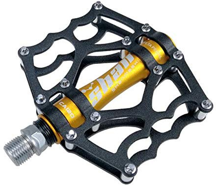 MAYANGYANG Pedale Fahrrad MTB Mountainbike Pedale Aluminiumlegierung CNC Fahrradfootder Big Flat Ultralight Cycling BMX Pedal Fahrradpedale(Gold)