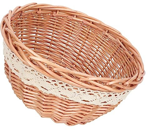 LALADEFIEE Copertura per Alimenti in Vimini Design Moderno e Intreccio Semplice, Protezione per Pane e Dolci, per Esposizione e Conservazione in Casa