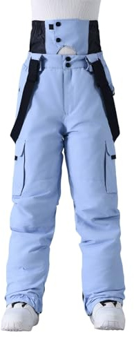 Sunnyuk Salopette Sci Uomo, Pantaloni da Sci Uomo Salopette Impermeabile Snowboard Tuta da Neve Taglie Forti Pantaloni Elasticizzati Curvy Pantalone Sci Termici Montagna Invernale