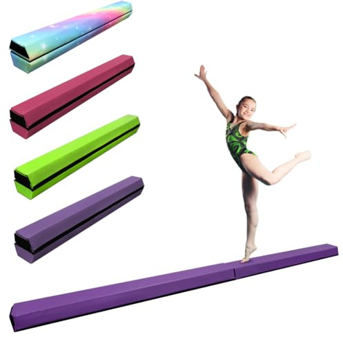 HomeSun Schwebebalken 240cm Faltbar Balance Beam Gymnastik Balance-Balken Gymnastikbalken Übung Fitness Training Turnen für Zuhause