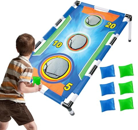 Bean Bag Toss Game – cornhole utomhusset, klassisk gräsmatta maskaktivitet | allväders-Backyard Carnival Games-apparater, bärbar familjekul underhållning för fester camping evenemang