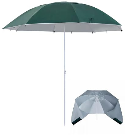 Parasol d'extérieur Anti-UV, Pare-Soleil latéral, Parasol de Plage Rond de 2,2 m avec réglage en Hauteur, pour Jardin, terrasse, pelouse, Piscine
