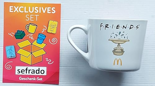 sefrado Bundle Friends Tasse Fontäne McDonalds Cup Tasse Tassen Cups Mug Bunt mit exclusiver Geschenkkarte