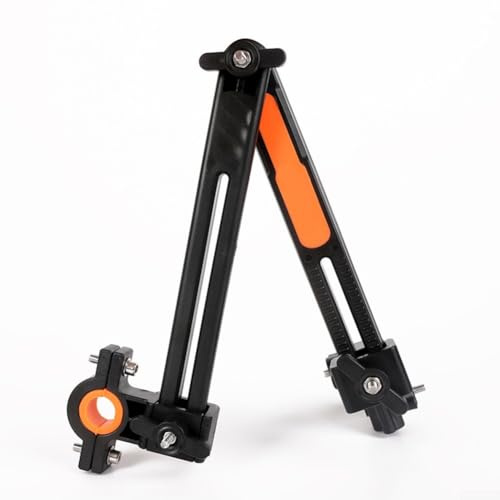 Gdfnmogo 360 Degree Adjustable Umbrella Holder for Bike, Stroller or Chair - 25mm Tube Mount with ABS Construction and Compact Folding Design(ORANGE)