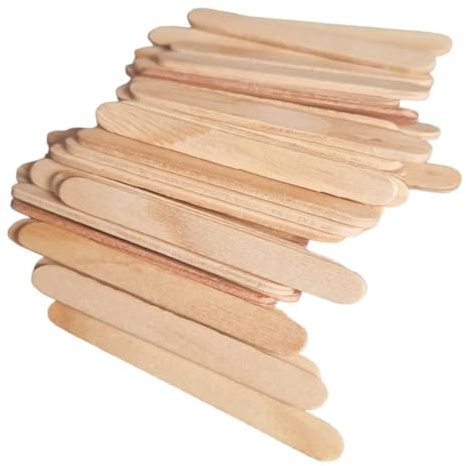 Eisstäbchen, Eis am Stiel, DIY-Modell, Holz, Natur, D-Eisstäbchen, 8 cm x 8 mm x 2 mm, 00 Stück