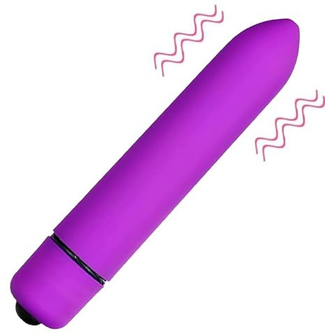 BGMKE 10 Mode Quiet Waterproof Bullet Rod Soft Silicone Toys Powerful Mini Stick Massage Ball for Women Pleasure, Personal Mini Travel Bullet Tool for Men and Women (Purple)