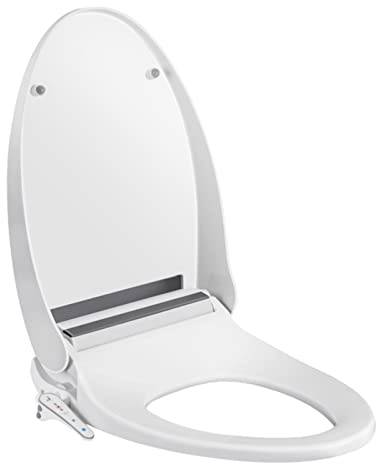 SBCGFY Sedile WC con Cerniere Facili da Pulire e sostituire, copriwater Intelligente Silenzioso a Chiusura lenta, Coperchio WC Multifunzionale con Doppio Filtro e doccetta a spruzzo risciacquabile,