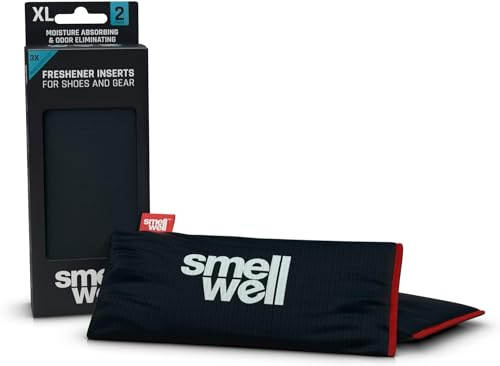 SmellWell Odour Eliminating Air Purifying Bags (2 Pack | 250g) Activated Bamboo Charcoal Air Freshener for use from Gym to Car to Home (Black Stone, XL)