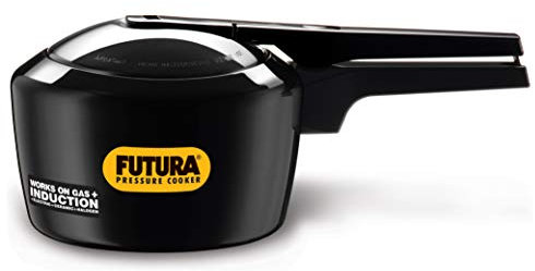Hawkins Futura 2 Litre Pressure Cooker, Hard Anodised Pressure Cooker, Induction Cooker, Small Cooker, Black (IFP20)