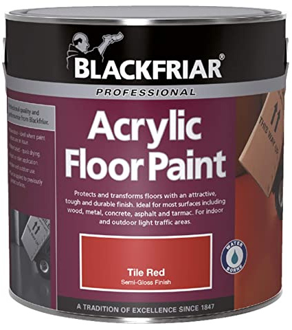 Blackfriar Acrylic Floor Paint - Hard Wearing - Tile Red - 5 Litre
