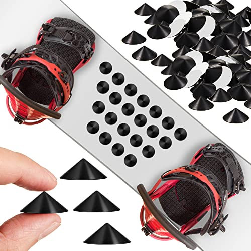 Hotop 40 Stück Snowboard Stomp Pad Selbstklebendes Gummi Klar Ski Snowboard Stomp Pad Bietet Zusätzlichen Griff beim Snowboarden für Herren Damen
