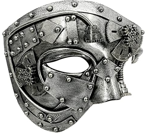 Voiakiu Mécanique Steam Punk l'Opéras, MascaraVintage Hommes Luxe Vénitien Demi Masque/Fête/Bal Fantaisie/Mardi Gras/Mardi Gras/Décoration Murale