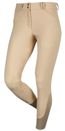 LeMieux Drytex Waterproof Breeches for Women - Equestrian Pants for Horseback Riding - Ladies’ Jodhpur Riding Pants (Beige/US14)