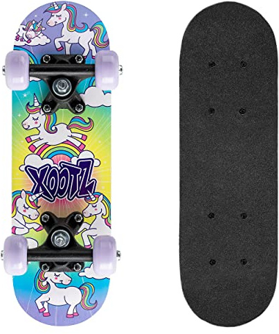 Xootz Mini Skateboard - Motif Licorne ou Monstre - 43,2 cm - pour Enfants de 3 Ans et Plus