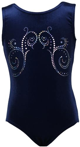 GymStern Mädchen Gymnastikanzug mit Glitzerplättchen – Kurzarm Turnanzug aus Samt oder LYCRA®-Fasern mit Rundhalsausschnitt – Made in Germany