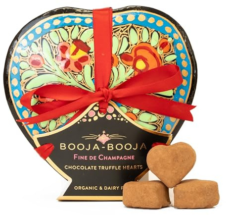 Booja - Booja, Fine de Champagne Heart-shaped Hand Painted Box | Chocolate Truffle Hearts, 115g