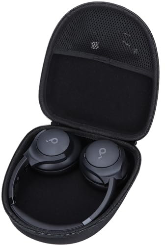 Lebakort Hard Carry Case Compatible with Anker Soundcore Life Q20 Q30 Q35 Q40 Q45 Q20+ Q20i Hybrid Active Noise Cancelling Headphones (Black Case)